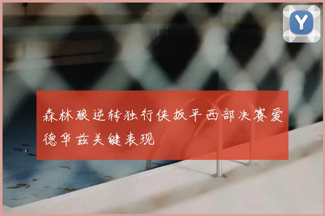 森林狼逆转独行侠扳平西部决赛爱德华兹关键表现