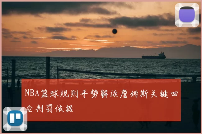 NBA篮球规则手势解读詹姆斯关键回合判罚依据
